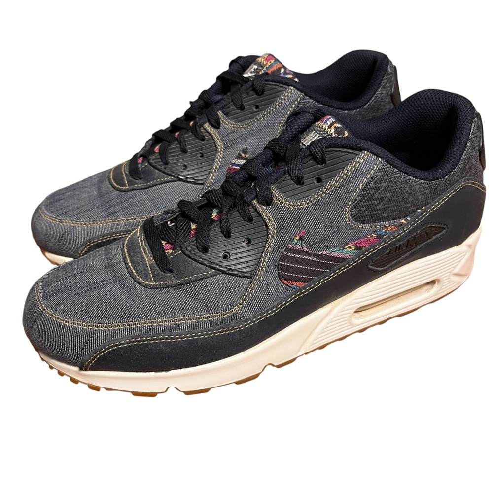 Nike Air Max 90 Premium 'Afro Punk' Blue Denim 700155-402  — 11.5 - Picture 2 of 14